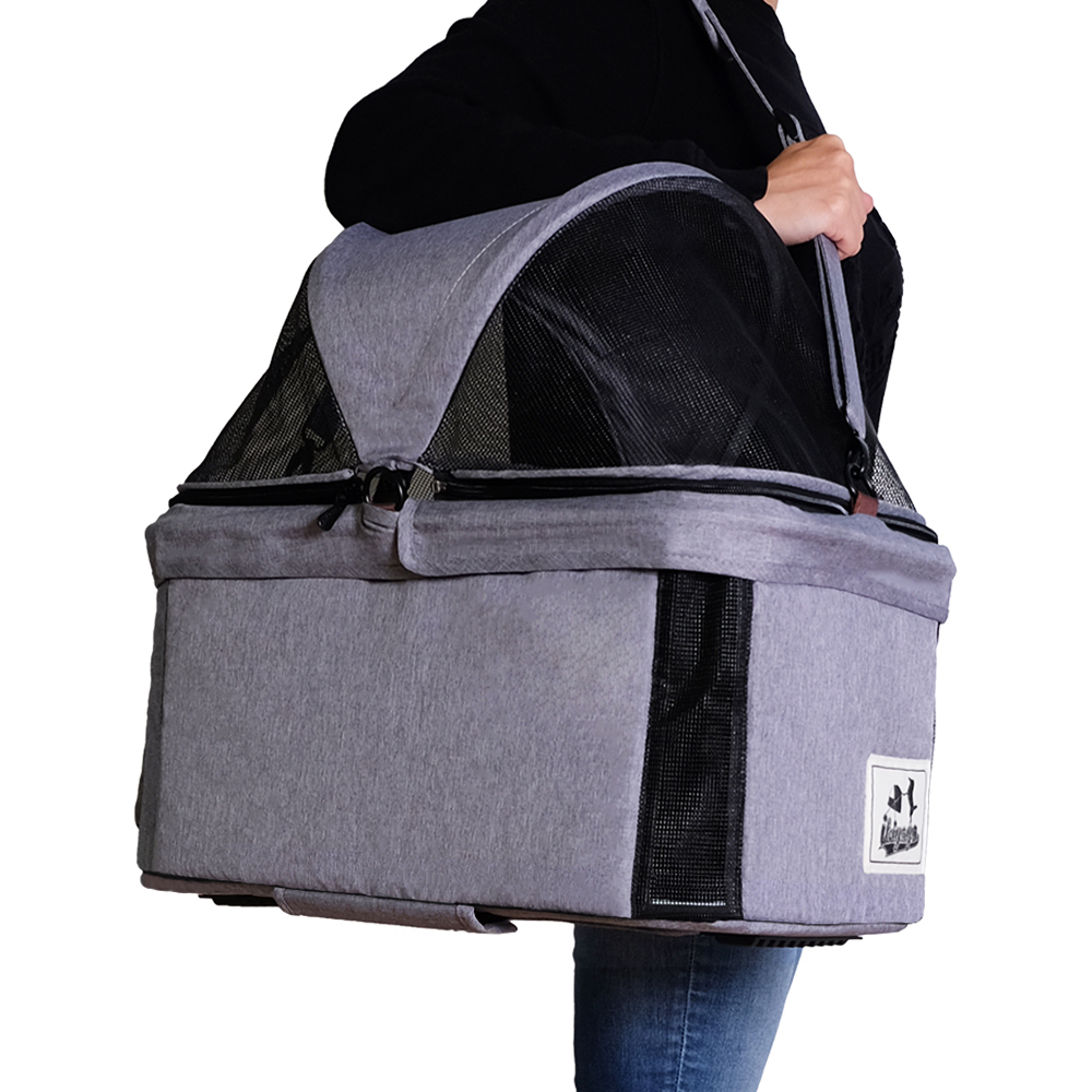 IBIYAYA WÓZEK TRIFOLD TRAVOIS SZARY - obrazek 18