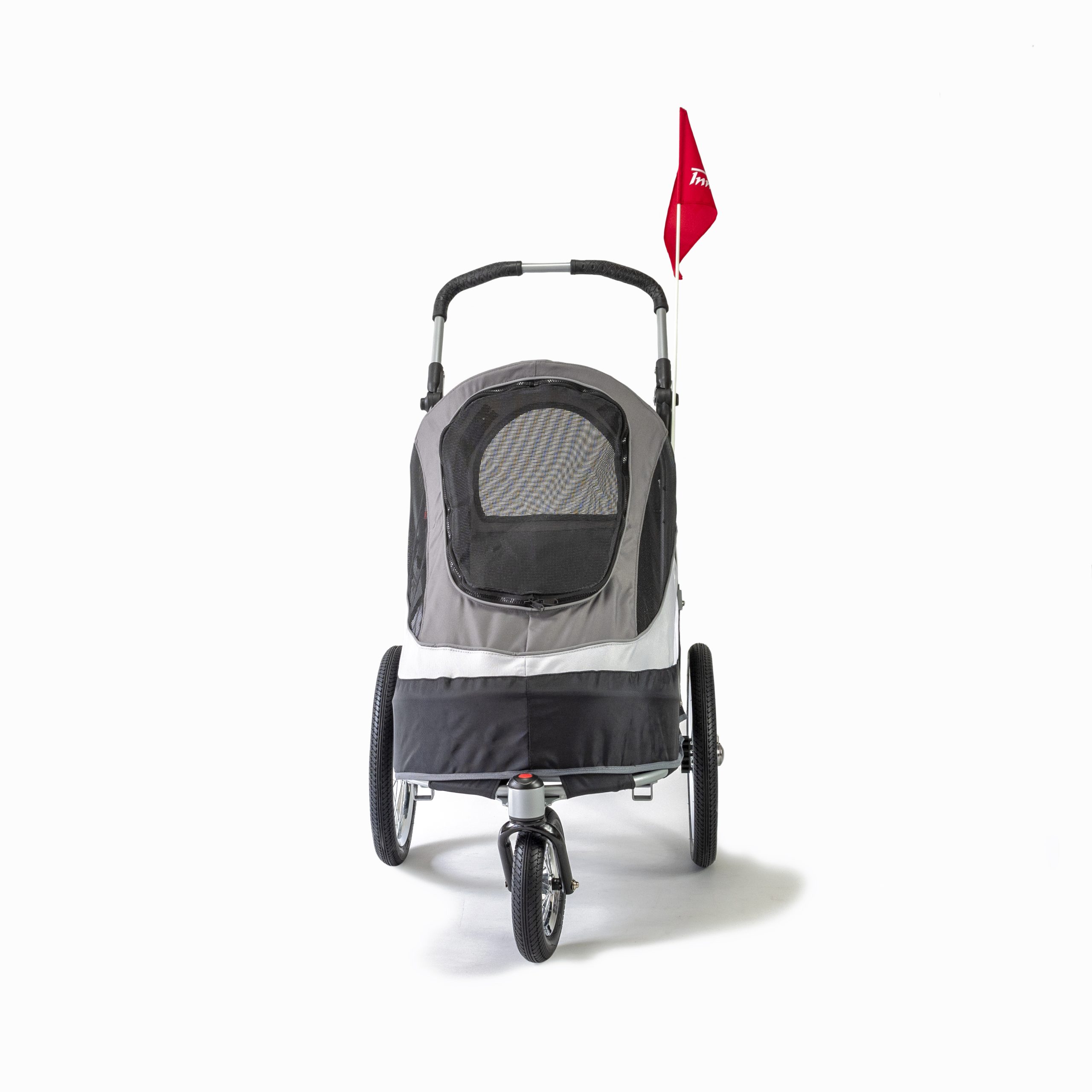 INNOPET WÓZEK DO ROWERU DLA PSA SPORTY DOG TRAILER DELUXE CZARNY/SZARY - obrazek 2