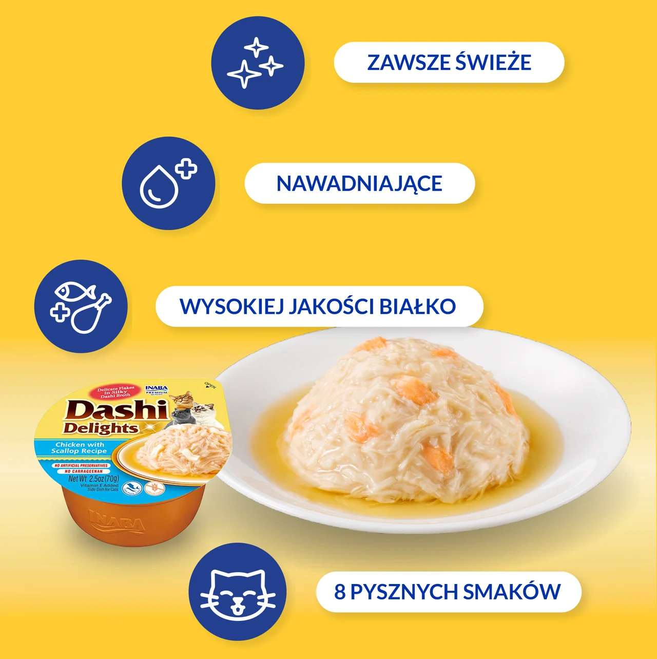 INABA - DASHI -PRZYSMAK DLA KOTA O SMAKU KURCZAKA Z TUŃCZYKIEM - obrazek 4