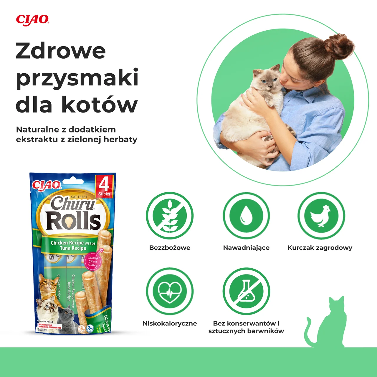 INABA - CHURU PRZYSMAK ROLLS KURCZAK, TUŃCZYK - obrazek 4